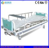 ISO/CE Hospital Furniture Manual Double Crank Central-Controlled Casters Hospital Bed