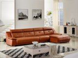 Simple modern Design L Shape Leather Sofa with Chaise