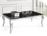 Living Room Furniture Artifical Marble Stainless Steel Coffee Table