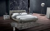 Leisure Style Bed Room Genuine Leather Bed (SBT-5872)