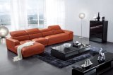 Short Chaise L Shape Top Leather Sofa