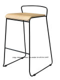 Modern Metal Restaurant Furniture Wooden Bar Stools