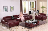 Modern Leather Sectional Sofa with L Shap