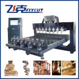 4 Axis 8 Heads CNC Wood Engraving and Cutting Machine