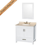 Fed-1910 Matt White Solid Wood Bath Vanity Bath Cabinet