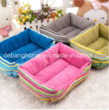 New Design Fashion Rainbow Striped Durable Pet Dog Bed