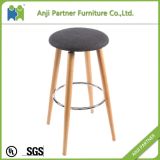 Custom Design Best Sold Europe Standard Fabric Bar Chair with Wooden Legs (Hagibis)