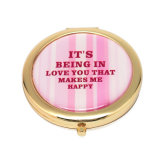 Wholesale Custom Mini Round Home Decoration Golden Pocket Makeup Gift Mirror