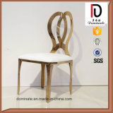 Popular Rose Gold Stainless Steel Chair with PU Leather