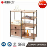 New Patent Design Bathroom Corner Storage Steel Wooden Furniture