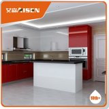 2018 Hangzhou Aisen Australia Style Red Lacquer MDF Kitchen Cabinet