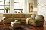 Modern Sectional Genuine Leather Sofa with Corner