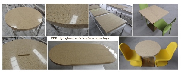 Modern Hotel Table Customized Solid Surface Dining Table