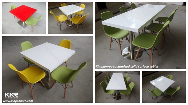 Customized Acrylic Solid Surface Dining Table