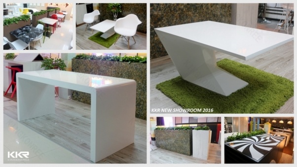 Modern Hotel Table Customized Solid Surface Dining Table